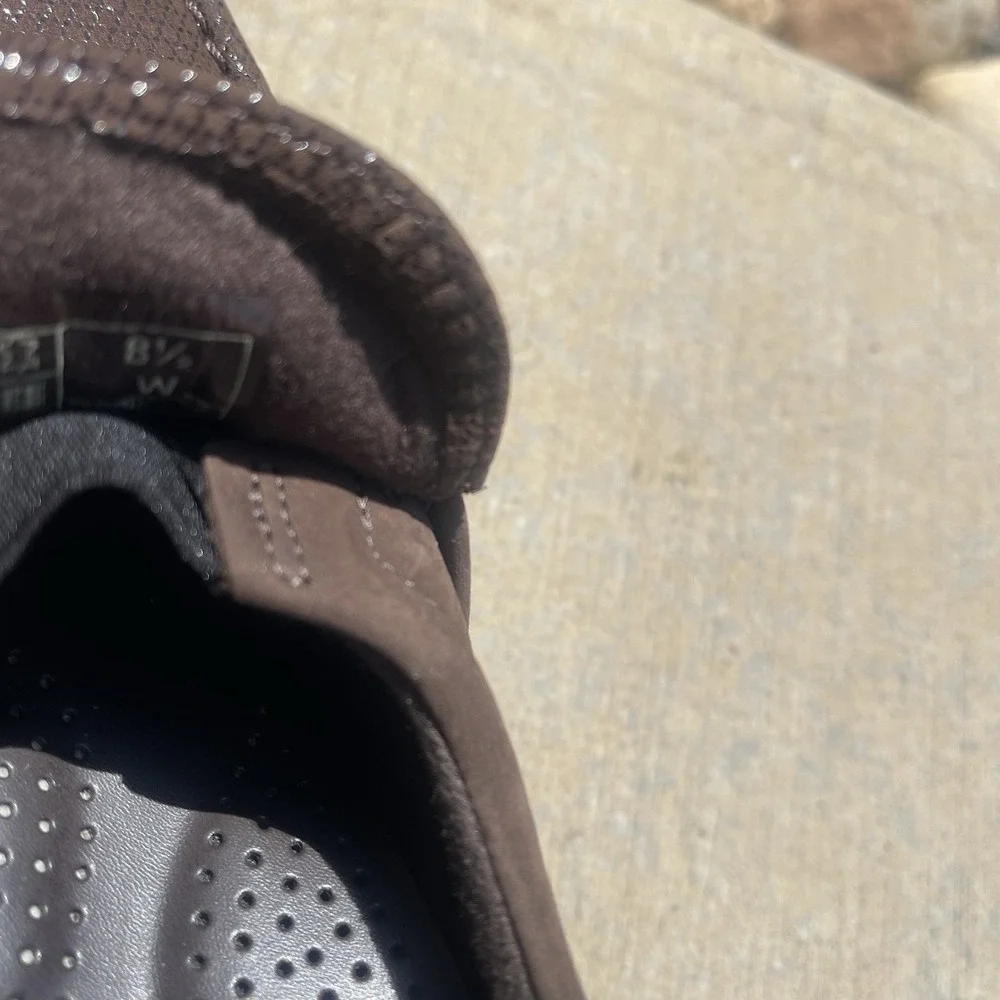 SAS Tassel Wedge Slip On Loafer USA Made Taylor Brown Turf 8.5 W Shoe $190